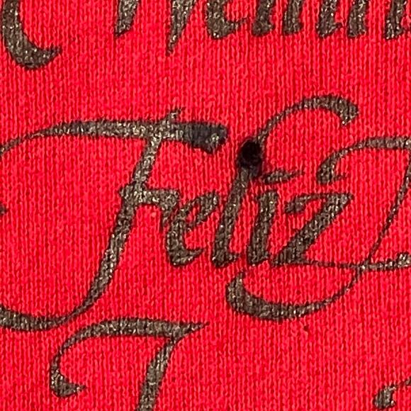 VINTAGE 90s Hanes International MERRY CHRISTMAS Ugly Christmas Sweatshirt Sz XL - Picture 3 of 5